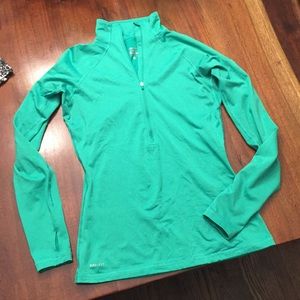 Nike Dri fit bright green top sweater sweatshirt